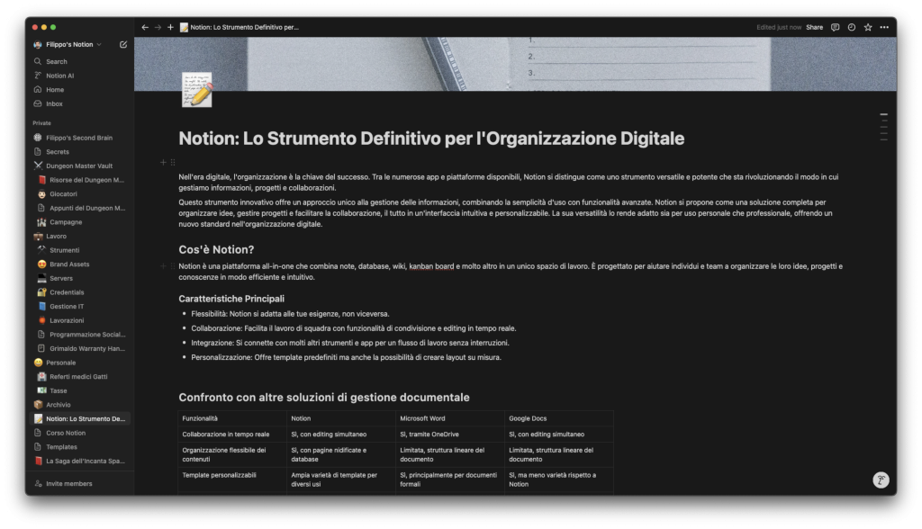 Integraccia utente di Notion